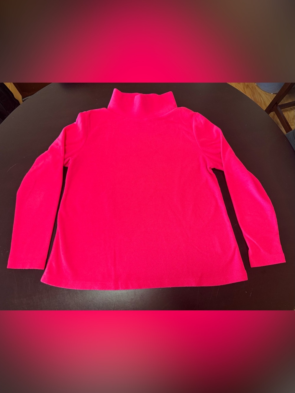 Dudley Stephens Women's Terry Fleece Pink Greenpoint Turtleneck